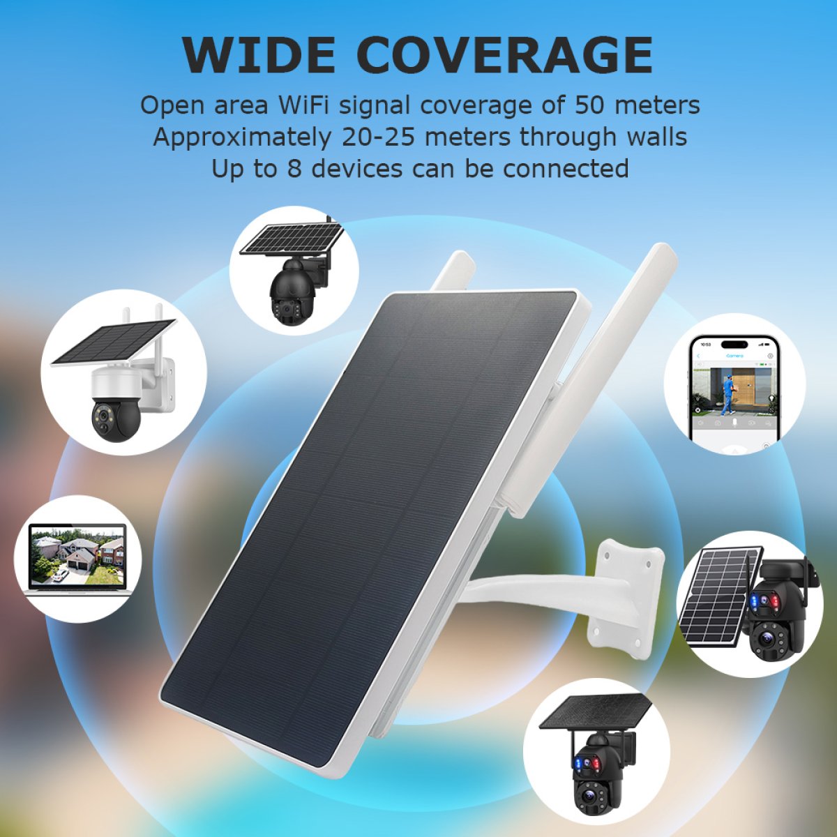 SECTEC ηλιακό router ST-SR09, 4G LTE, 150Mbps, 15000mAh, IP66 - Image 3