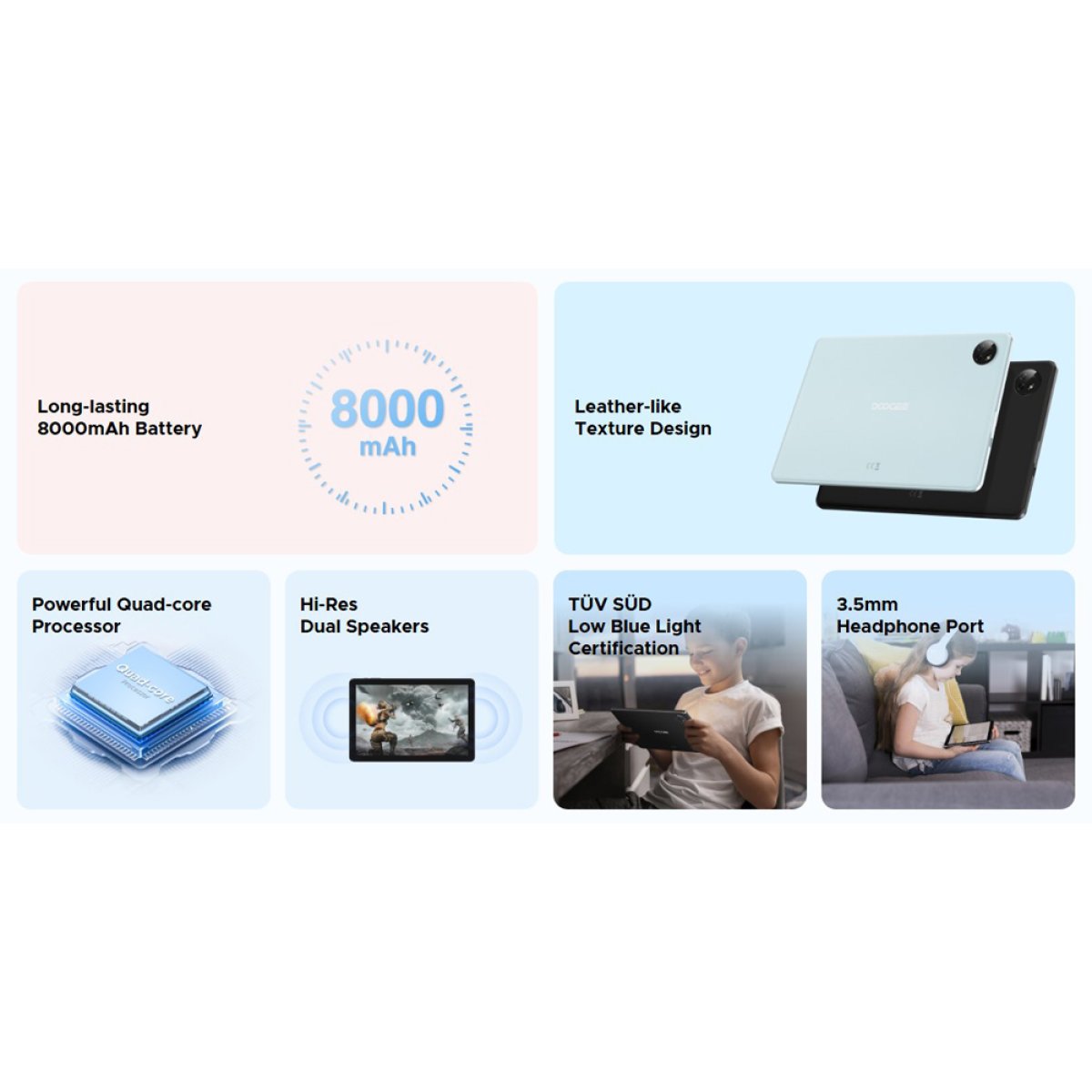 T10W-BK-2 DOOGEE tablet T10W, 10.1", 4/128GB, 4G, Android 14, 8000mAh, μαύρο - Image 3