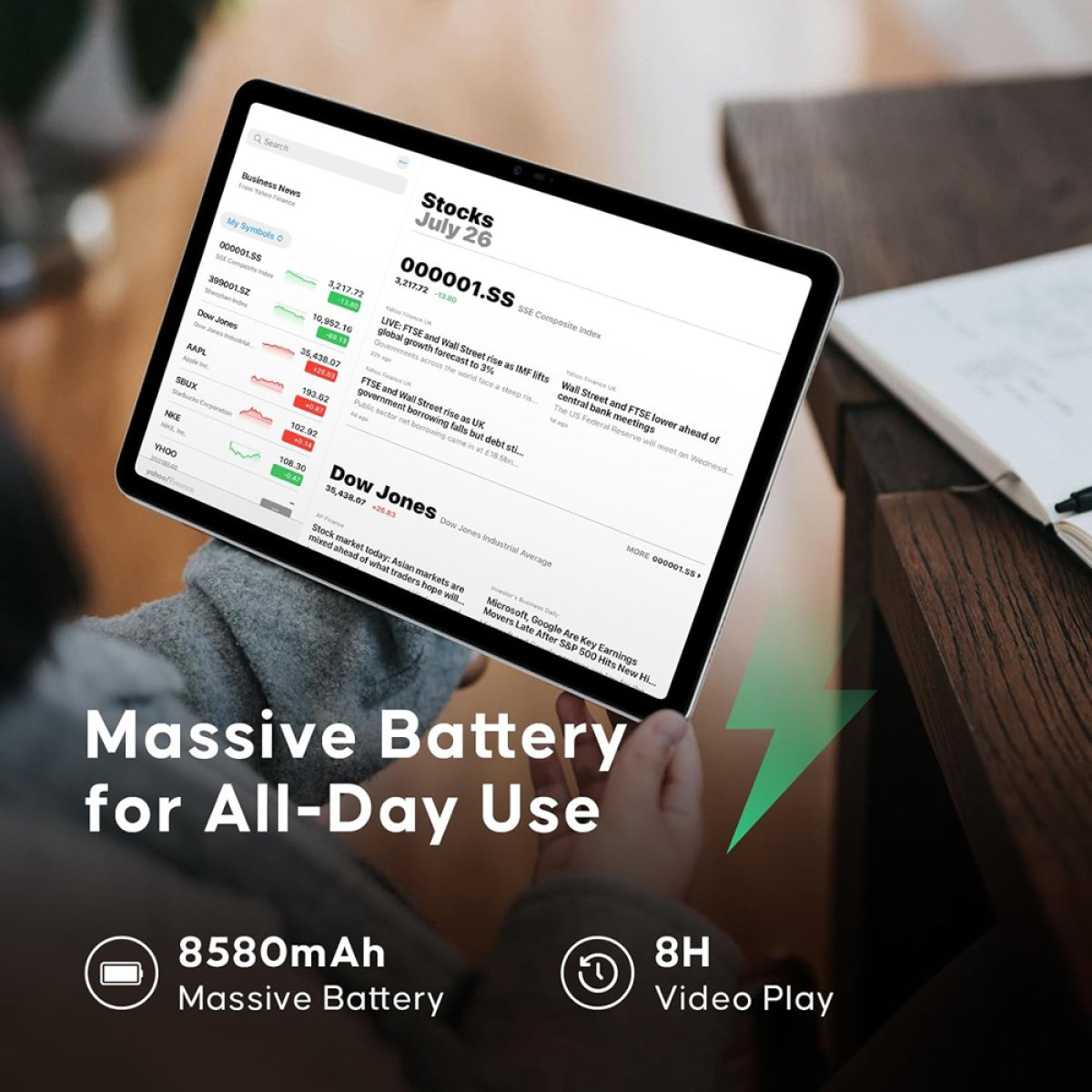 DOOGEE tablet T30 PRO, 11", 8/256GB, 4G, Android 13, 8580mAh, γκρι - Image 6