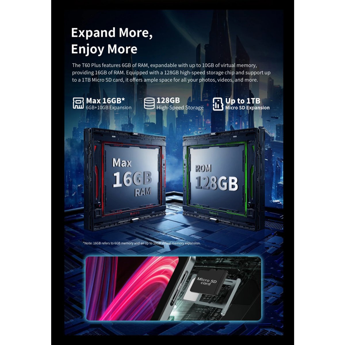 T60PLUS-BL-10 TECLAST tablet T60 Plus, 12", 6/128GB, 4G, Android 14, 8000mAh, μπλε - Image 3