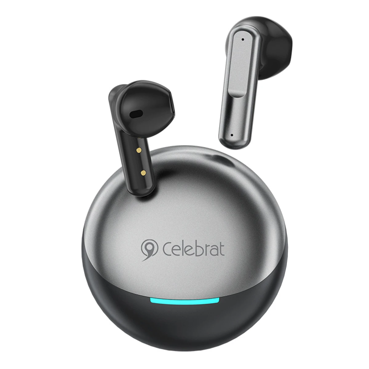 CELEBRAT earphones με θήκη φόρτισης W61, True Wireless, 13mm, 25/200mAh, μαύρα - Image 1