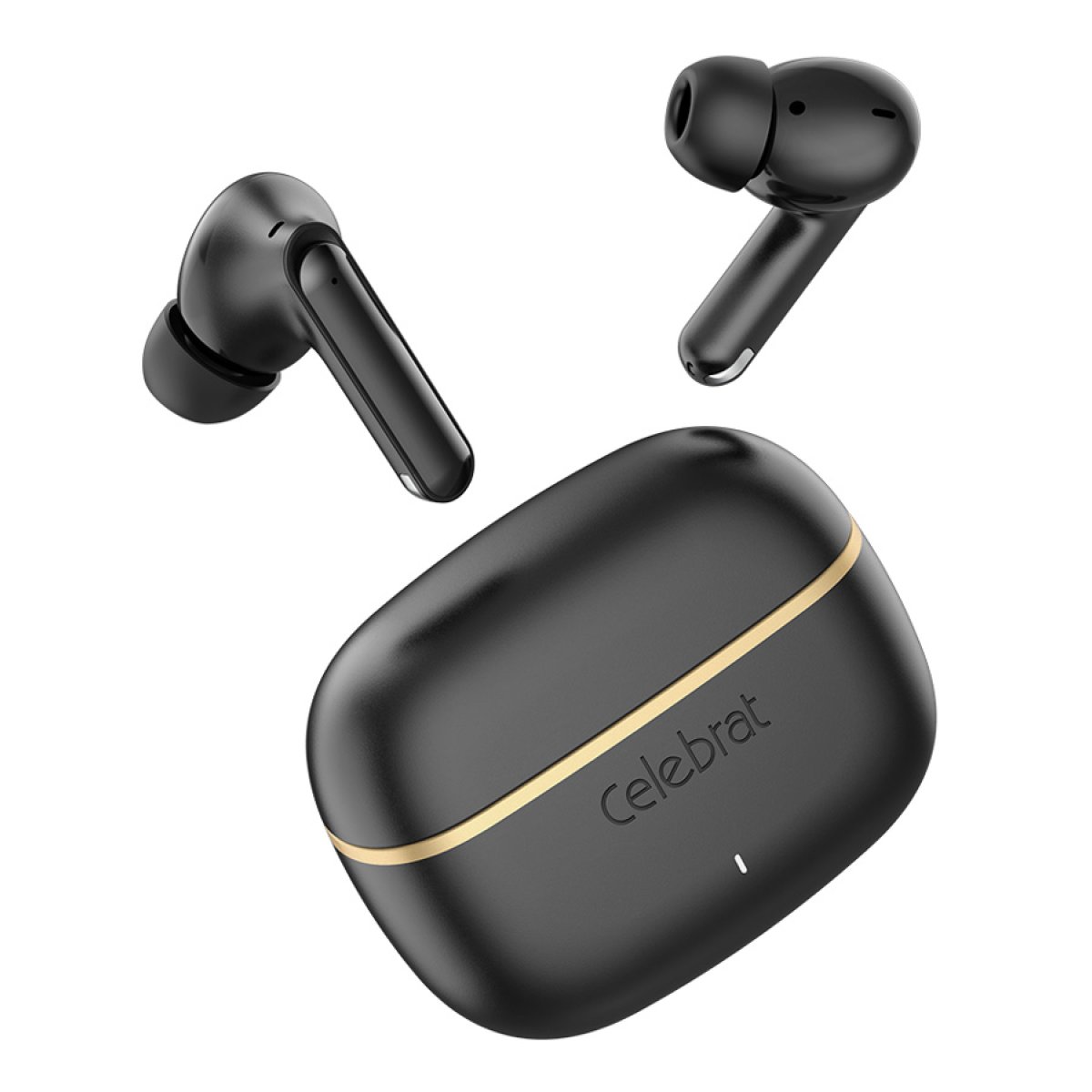 CELEBRAT earphones με θήκη φόρτισης WD03, True Wireless, 13mm, 30/300mAh, μαύρα - Image 1