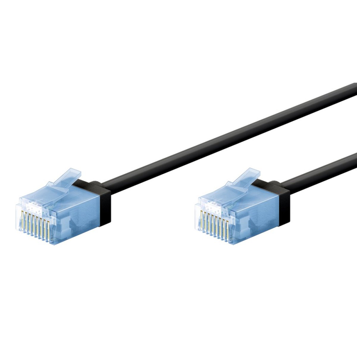74238 GOOBAY καλώδιο δικτύου 74238, CAT 6A U/UTP, slim, copper, 500MHz, 3m, μαύρο - Image 1