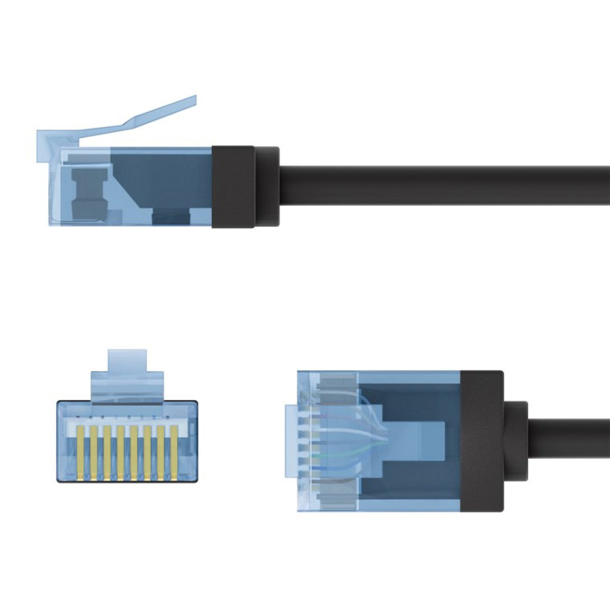 74238-6 GOOBAY καλώδιο δικτύου 74238, CAT 6A U/UTP, slim, copper, 500MHz, 3m, μαύρο - Image 7