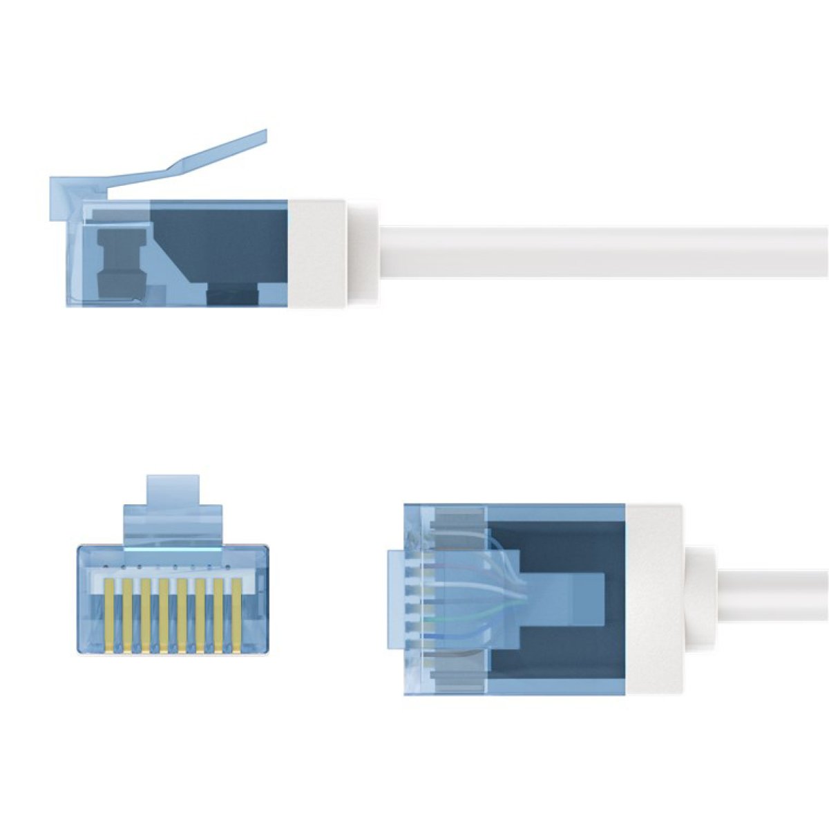 74299-6 GOOBAY καλώδιο δικτύου 74299, CAT 6A U/UTP, slim, copper, 500MHz, 5m, λευκό - Image 7