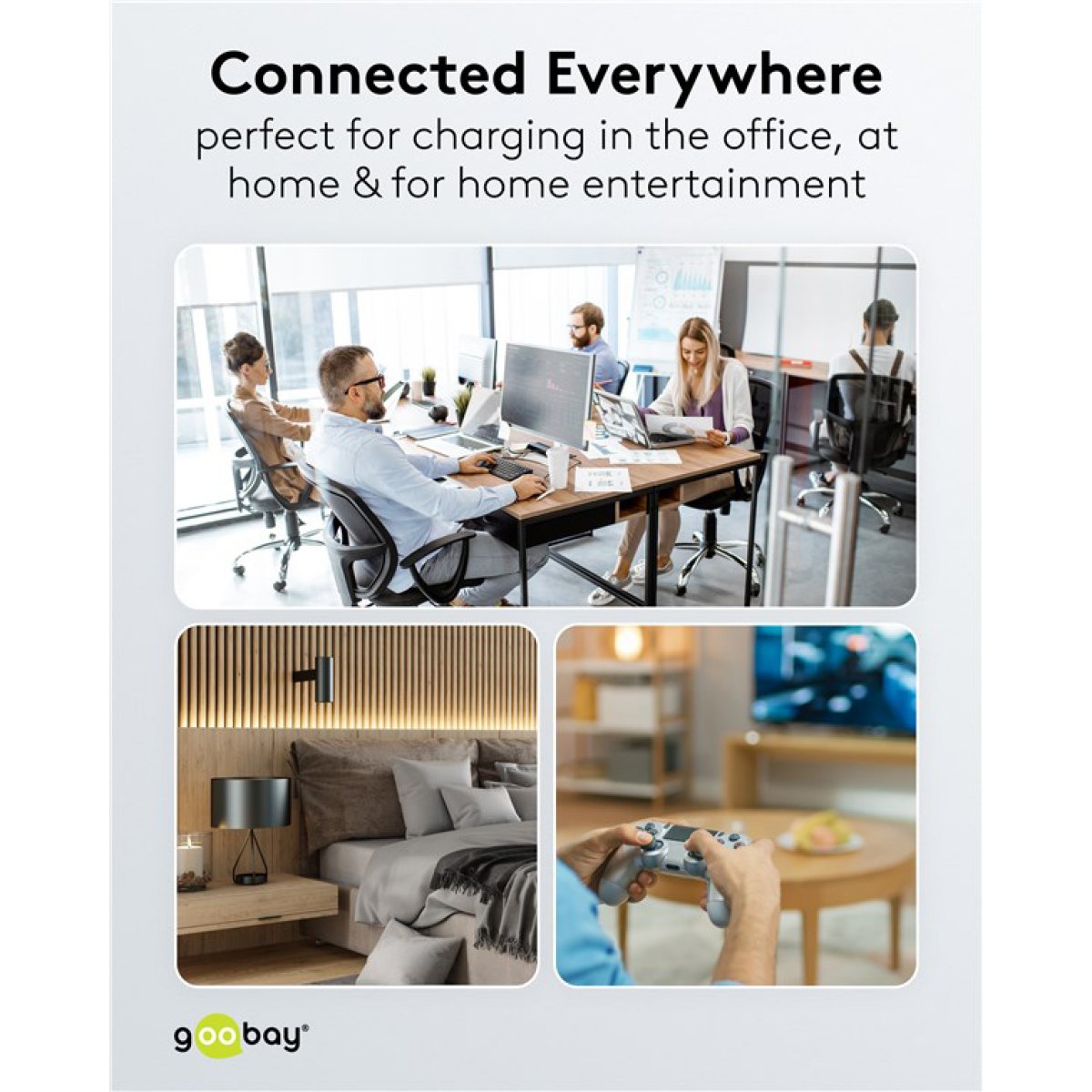 75739-6 GOOBAY καλώδιο USB-C σε 2x USB-C 75739, 60W, 480Mbps, 1.5m, γκρι - Image 7