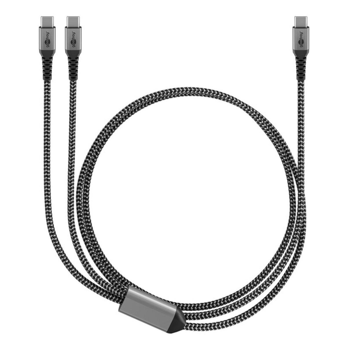 75739-7 GOOBAY καλώδιο USB-C σε 2x USB-C 75739, 60W, 480Mbps, 1.5m, γκρι - Image 8