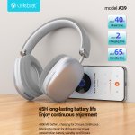 CELEBRAT headphones A39, ασύρματα & ενσύρματα, micro SD, 40mm, 400mAh, μαύρα - Image 3