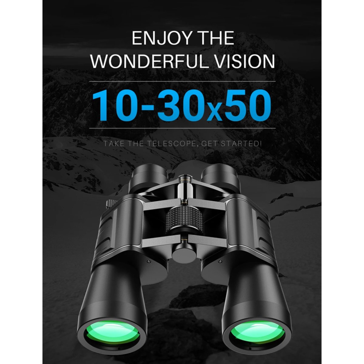 APL-PB10-30X50-1 APEXEL κιάλια APS-PB10-30X50, 10x-30x zoom, Φ 50mm, μαύρα - Image 2