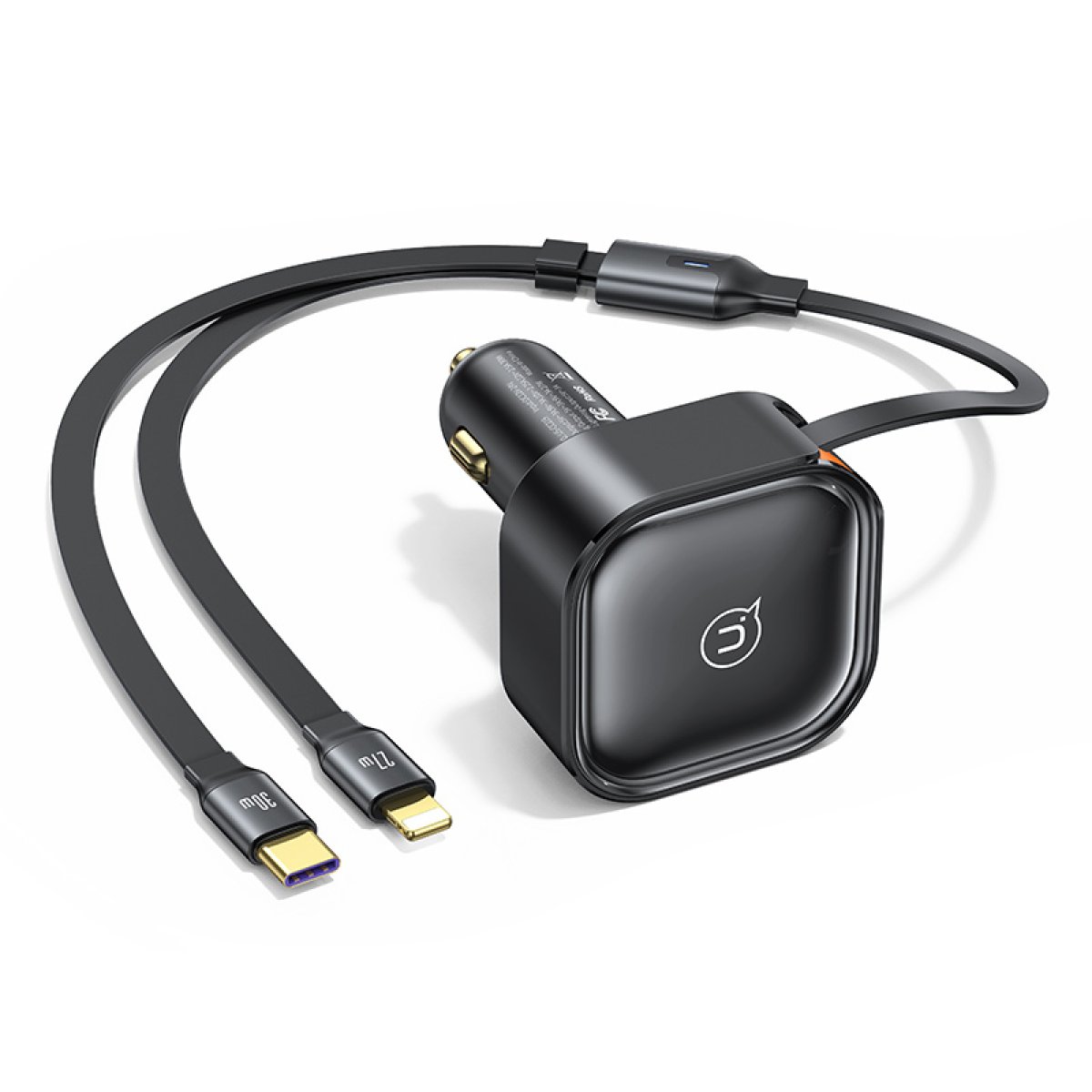 CC219CC01 USAMS φορτιστής αυτοκινήτου US-CC219 καλώδιο USB-C/Lightning 30W, μαύρος - Image 1