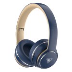 DOQAUS headphones DESIGN 3, ασύρματα & ενσύρματα, Φ40mm, 600mAh, μπλε