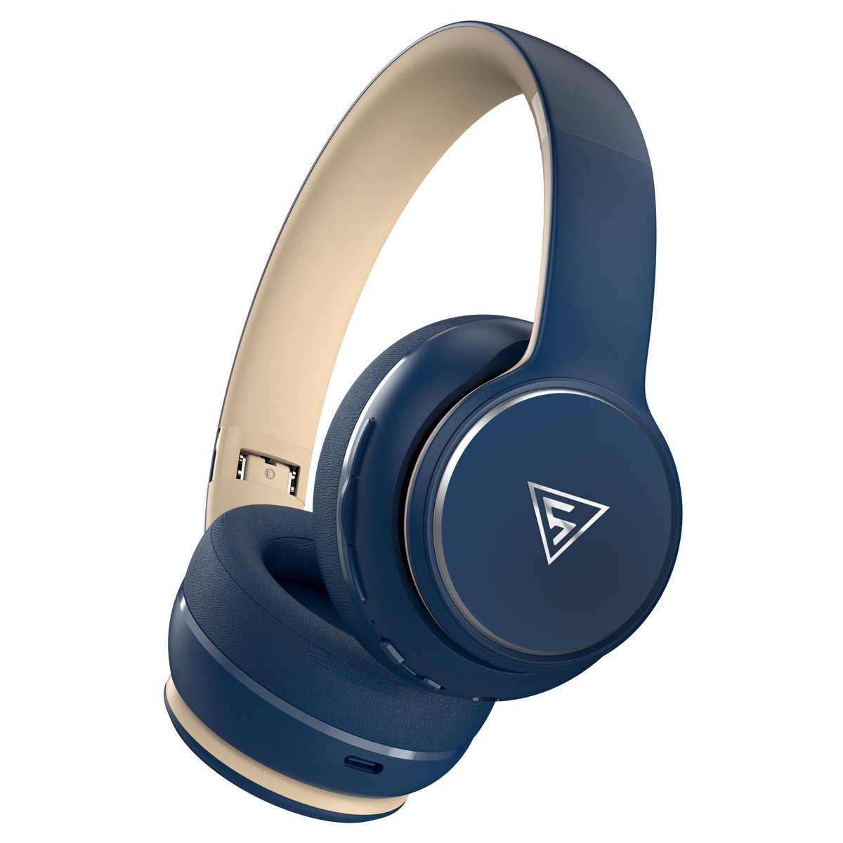 DOQAUS headphones DESIGN 3, ασύρματα & ενσύρματα, Φ40mm, 600mAh, μπλε - Image 4