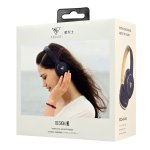 DOQAUS headphones DESIGN 3, ασύρματα & ενσύρματα, Φ40mm, 600mAh, μπλε - Image 7