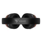 DOQAUS headphones DESIGN 3, ασύρματα & ενσύρματα, Φ40mm, 600mAh, μαύρα/καφέ - Image 2