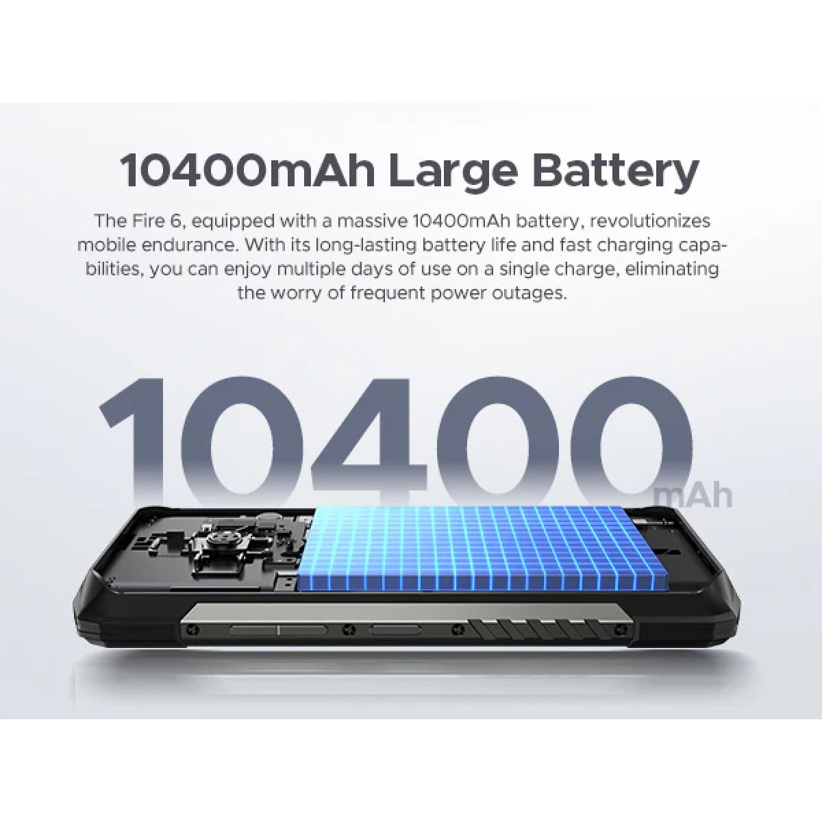 FIRE6-BK-2 DOOGEE smartphone Fire 6, 6.56", 6/256GB, 10400mAh, IP68/IP69K, μαύρο - Image 3