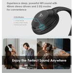 DOQAUS headphones FOCUS 5, ασύρματα & ενσύρματα, Φ40mm, 1000mAh, μαύρα - Image 7