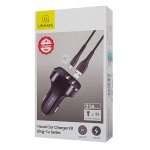 USAMS φορτιστής αυτοκινήτου C13 & καλώδιο type-C, 2x USB, 2.1A, μαύρο - Image 5