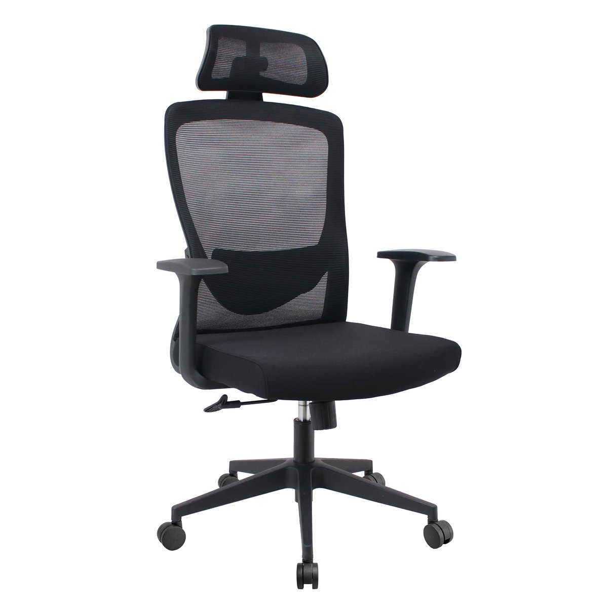 PT-1390-3 POWERTECH καρέκλα γραφείου PT-1390 με μπράτσα και ανάκλιση, ρυθμιζόμενο ύψος, μαύρη - Image 1