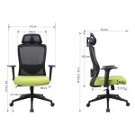 POWERTECH καρέκλα γραφείου PT-1390 με μπράτσα και ανάκλιση, ρυθμιζόμενο ύψος, μαύρη - Image 5