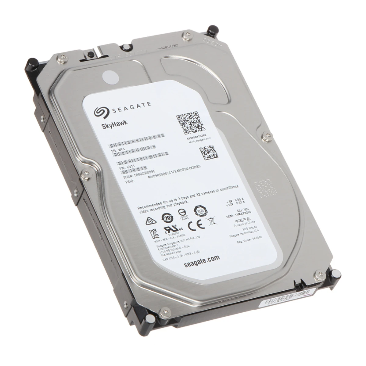 SEAGATE σκληρός δίσκος SkyHawk 3.5", 2TB, 256MB, 5900RPM, 6Gb/s, FR - Image 1