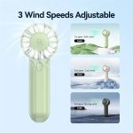 USAMS φορητός ανεμιστήρας ZB288 με 3 ταχύτητες, 1200mAh, μαύρος - Image 3