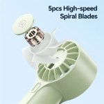 USAMS φορητός ανεμιστήρας ZB288 με 3 ταχύτητες, 1200mAh, μαύρος - Image 4