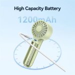 USAMS φορητός ανεμιστήρας ZB288 με 3 ταχύτητες, 1200mAh, μαύρος - Image 5