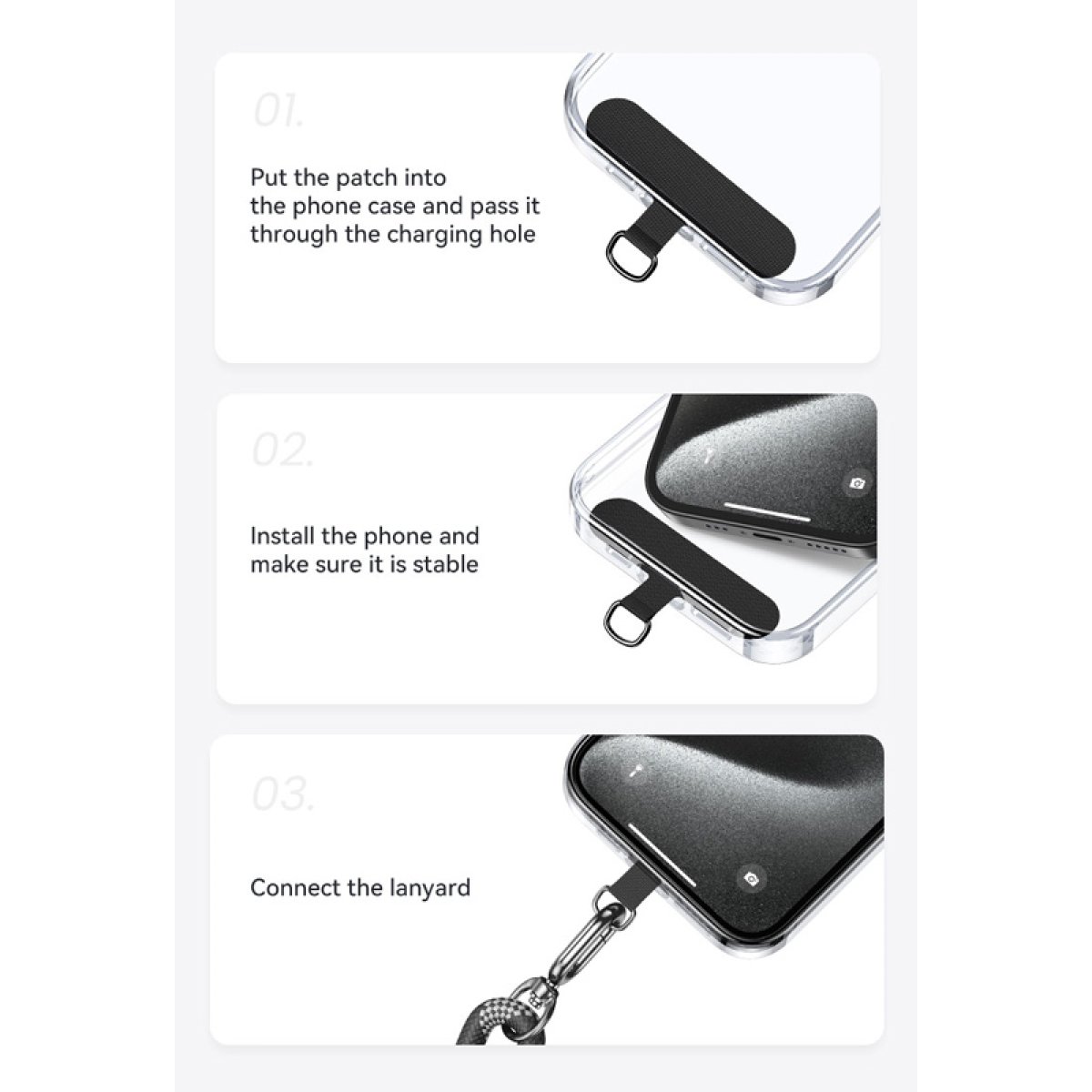 USAMS κορδόνι λαιμού για κινητά ZB316, 160cm, universal, μπλε - Image 5