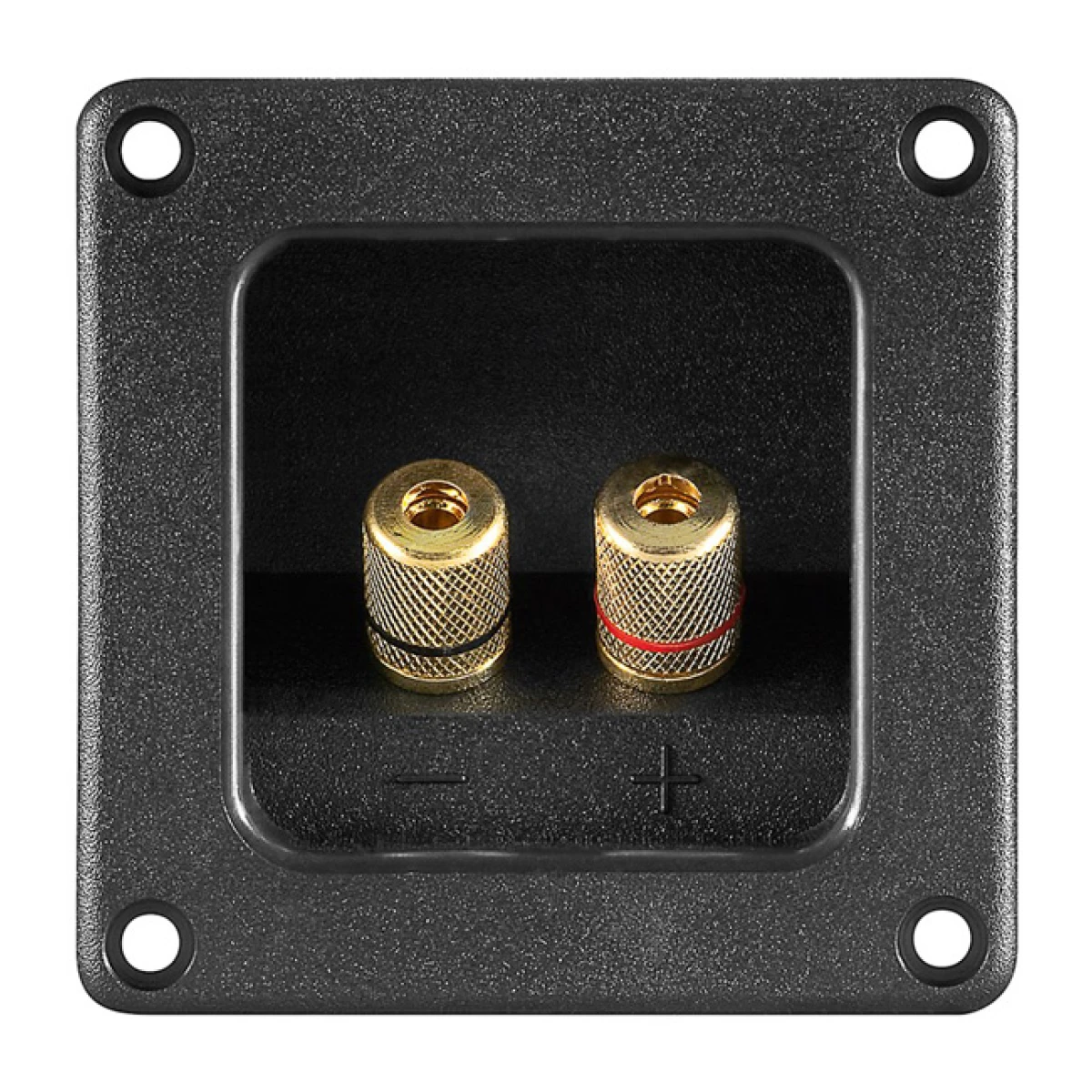 GOOBAY τερματικό ηχείου 6mm ή banana plug 4mm 11698, τετράγωνο, μαύρο - Image 1