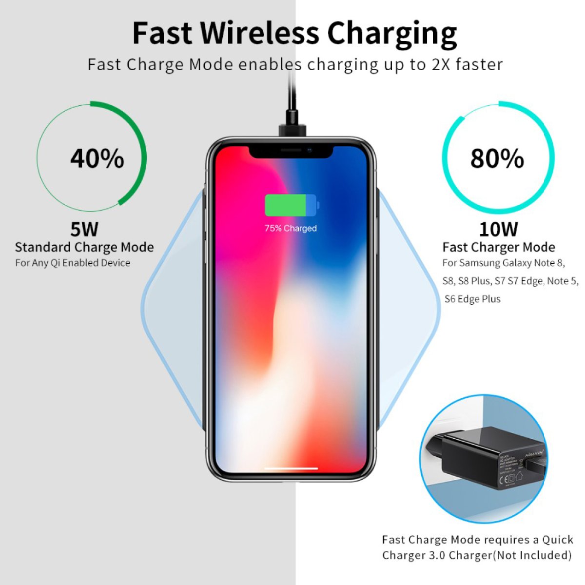 NILLKIN ασύρματος φορτιστής Magic Cube, 10W, μαύρος - Image 2