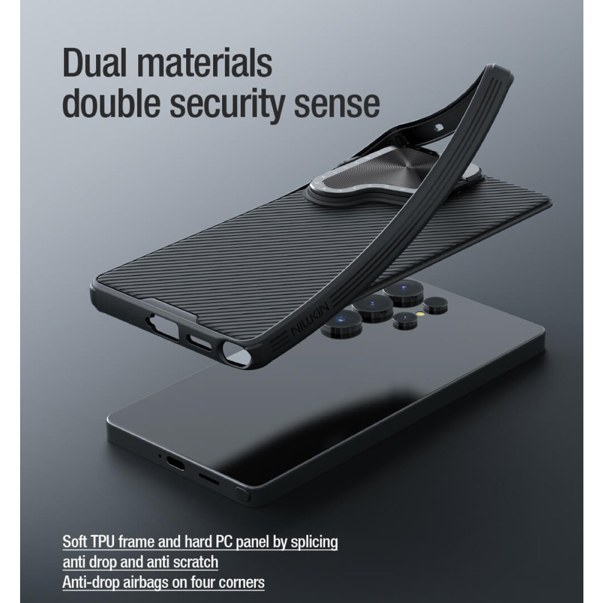 6902048290006-2 NILLKIN θήκη CamShield Prop για Samsung Galaxy S25 Ultra, μαύρη - Image 3