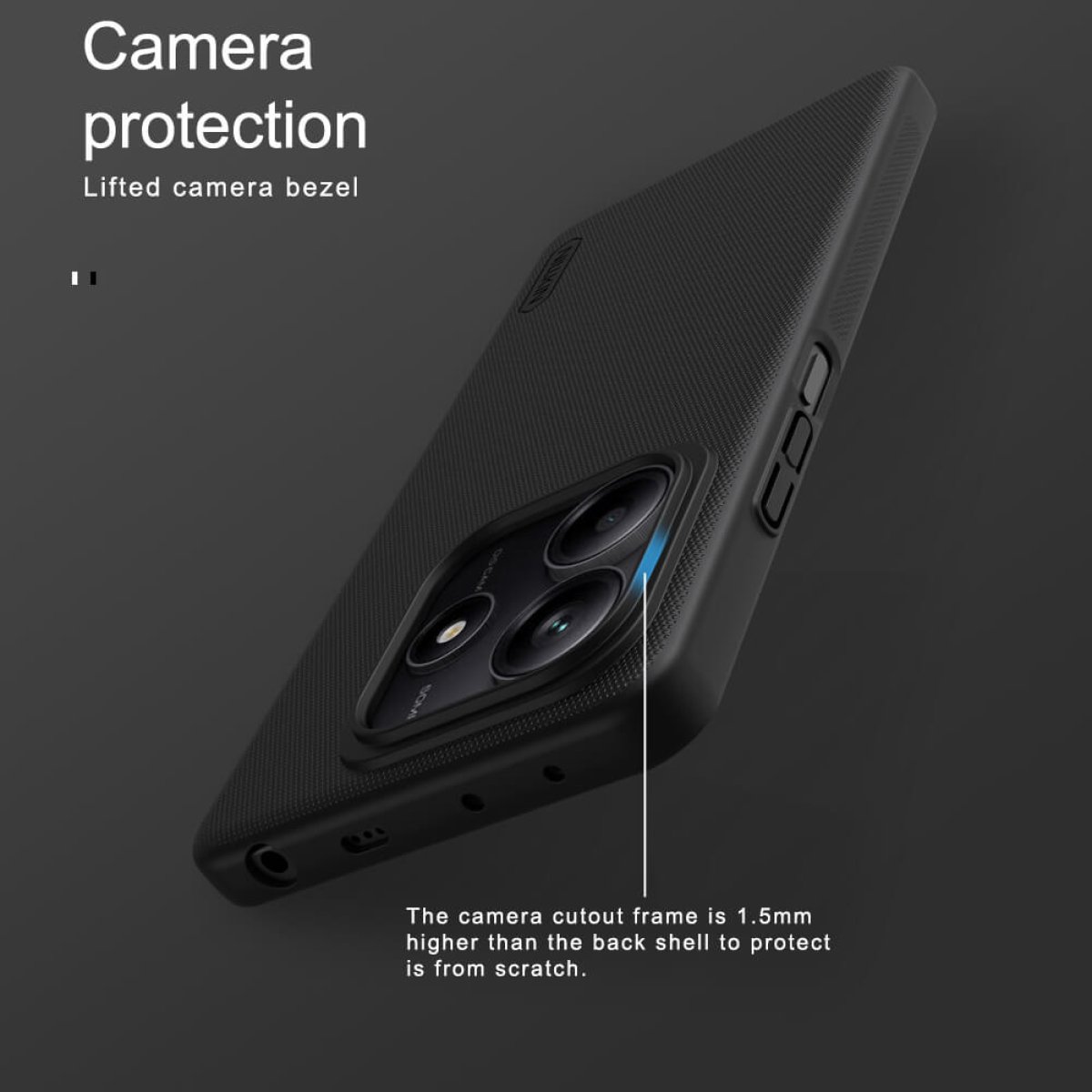 6902048296435-1 NILLKIN θήκη Super Frosted Shield για Xiaomi Redmi Note 14, μαύρη - Image 2