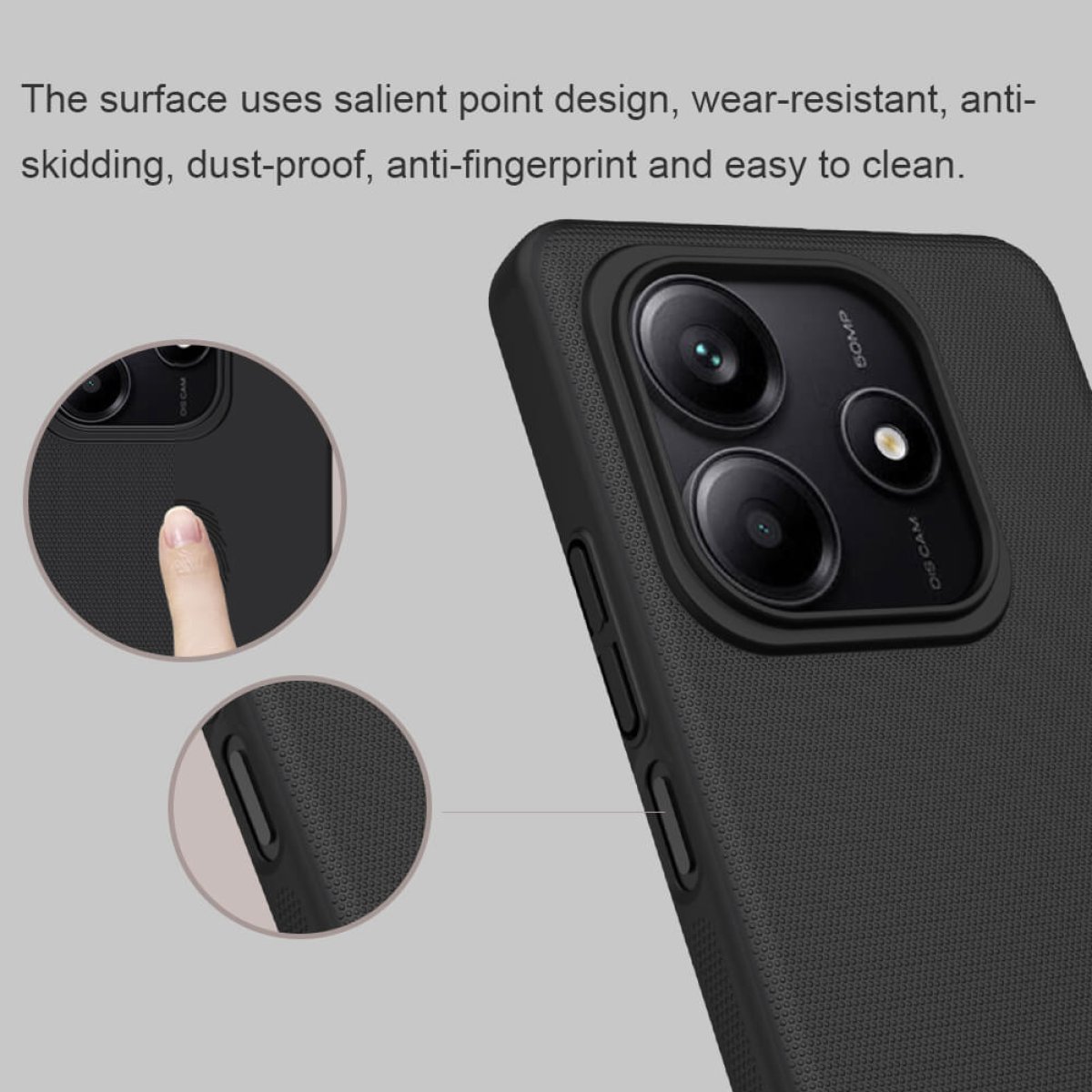 6902048296435-2 NILLKIN θήκη Super Frosted Shield για Xiaomi Redmi Note 14, μαύρη - Image 3
