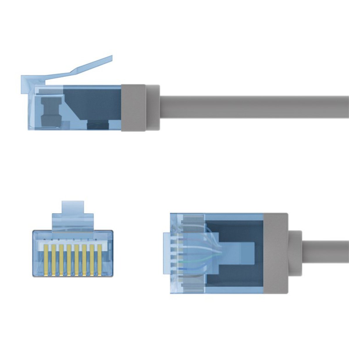 74226-6 GOOBAY καλώδιο δικτύου 74226, CAT 6A U/UTP, slim, copper, 500MHz, 7.5m, γκρι - Image 7