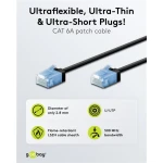 GOOBAY καλώδιο δικτύου 74240, CAT 6A U/UTP, slim, copper, 500MHz, 7.5m, μαύρο - Image 2