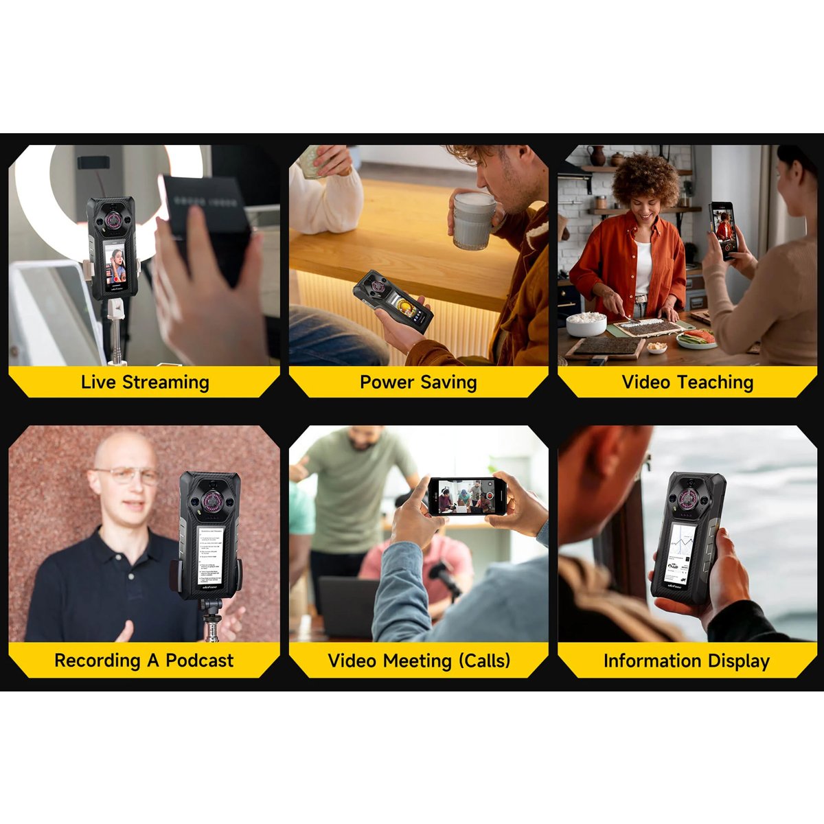 ULEFONE smartphone Armor 30 Pro, 6.95" & 3.4", 16/512GB, 5G, 12800mAh, IP68/IP69K, μαύρο - Image 11