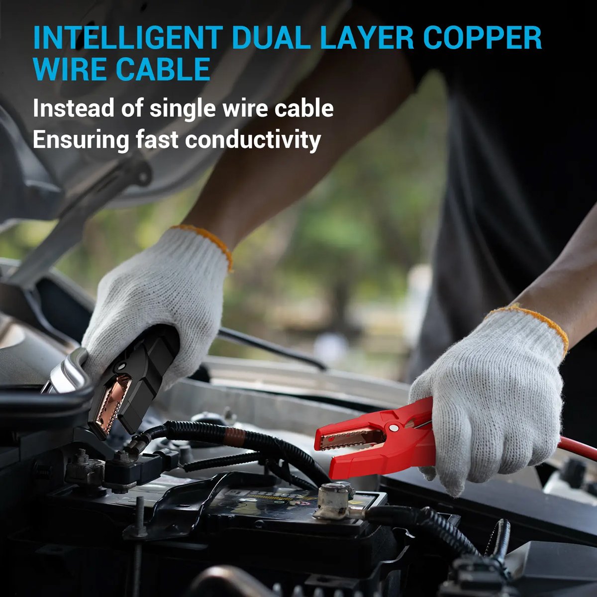 AVAPOW εκκινητής μπαταρίας αυτοκινήτου E5 Pro με φακό, 12V/2000A, 12000mAh - Image 4