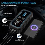 AVAPOW εκκινητής μπαταρίας αυτοκινήτου E5 Pro με φακό, 12V/2000A, 12000mAh - Image 5