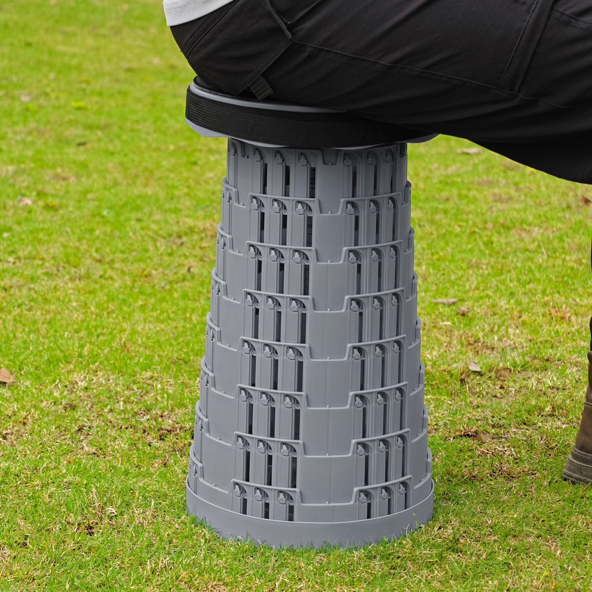 POWERTECH πτυσσόμενο καρεκλάκι HUH-0236 με μαξιλάρι, αντοχή έως 250kg, 25.5x45cm, γκρι - Image 6