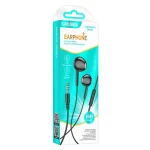 KAKUSIGA earphones με μικρόφωνο KSC-1301, 3.5mm σύνδεση, 14mm, 1.1m, μαύρα - Image 4