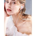 KAKUSIGA earphones με μικρόφωνο KSC-1303, 3.5mm σύνδεση, 10mm, 1.1m, λευκά - Image 2
