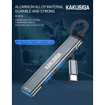 KAKUSIGA USB hub KSC-1417, 4x θυρών, USB 3.0, 5Gbps, USB-C σύνδεση, γκρι - Image 4