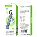 KAKUSIGA USB hub KSC-1417, 4x θυρών, USB 3.0, 5Gbps, USB-C σύνδεση, γκρι - Image 5