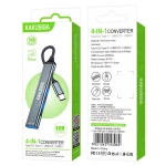 KAKUSIGA USB hub KSC-1417, 4x θυρών, USB 3.0, 5Gbps, USB-C σύνδεση, γκρι - Image 5