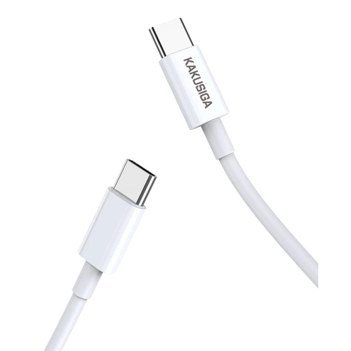 KAKUSIGA καλώδιο USB-C σε USB-C KSC-653, 100W, 480Mbps, 25cm, λευκό - Image 1
