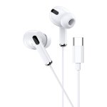KAKUSIGA earphones με μικρόφωνο KSC-727, USB-C σύνδεση, 14.2mm, 1.2m, λευκά - Image 3