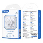 KAKUSIGA earphones με μικρόφωνο KSC-727, USB-C σύνδεση, 14.2mm, 1.2m, λευκά - Image 4
