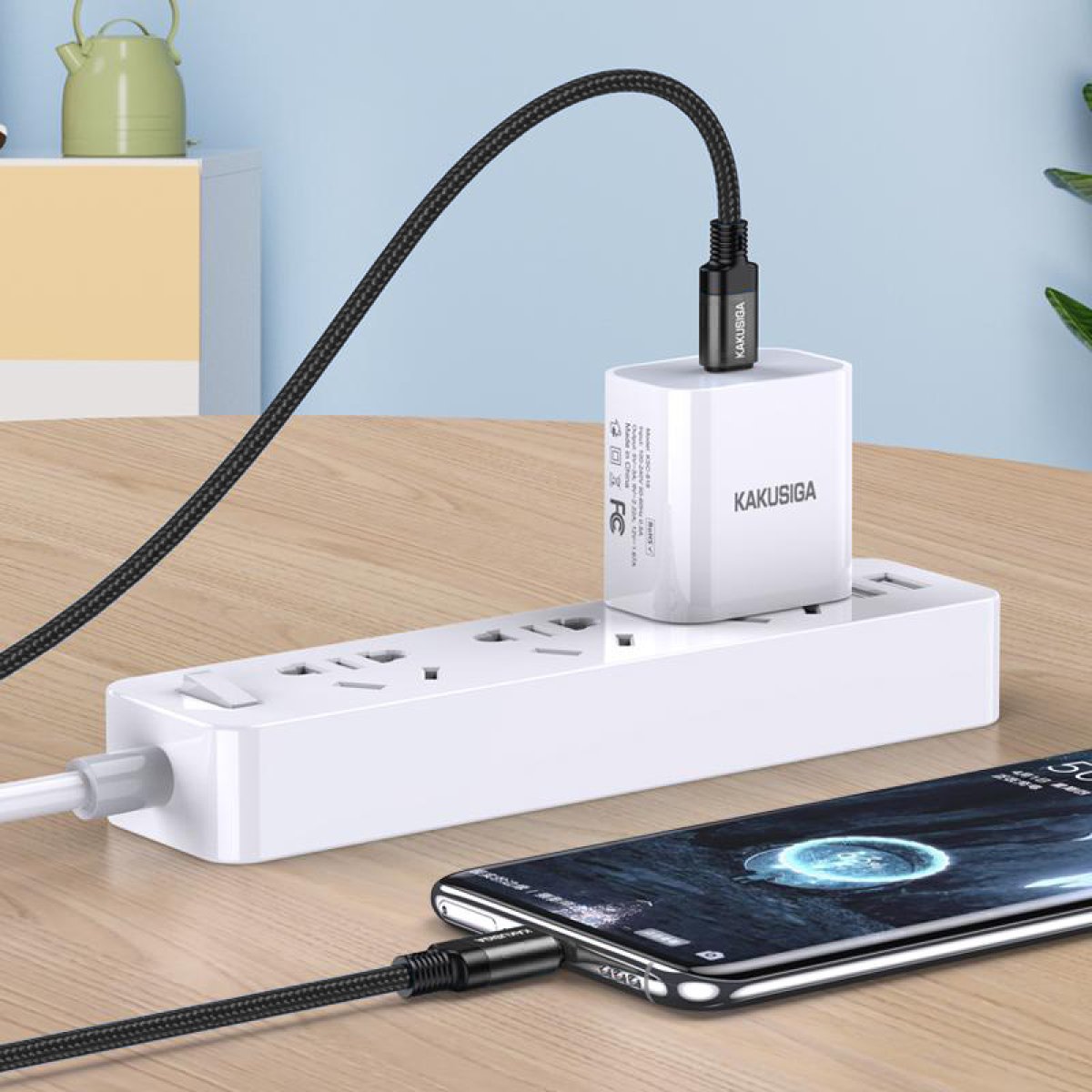 KAKUSIGA καλώδιο USB-C σε USB-C KSC-970, 60W, 480Mbps, 1m, μαύρο - Image 2