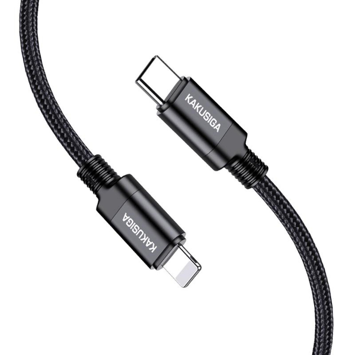 KAKUSIGA καλώδιο Lightning σε USB-C KSC-970, 27W, 480Mbps, 1m, μαύρο - Image 3