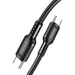 KAKUSIGA καλώδιο USB-C σε USB-C KSC-984, σιλικόνης, 60W, 480Mbps, 1m, μαύρο - Image 3